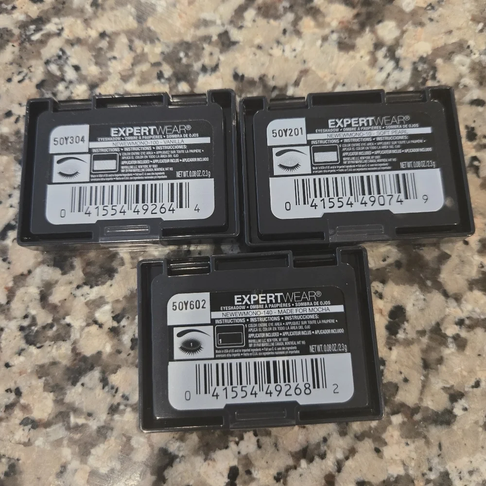 NWT Sealed Maybelline Eyeshadow Trio - Vanilla, Soft Pearl, Made for Mocha